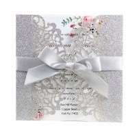 2020 Invitation Card  Pink Wedding Card Design Laser Cut Business Card